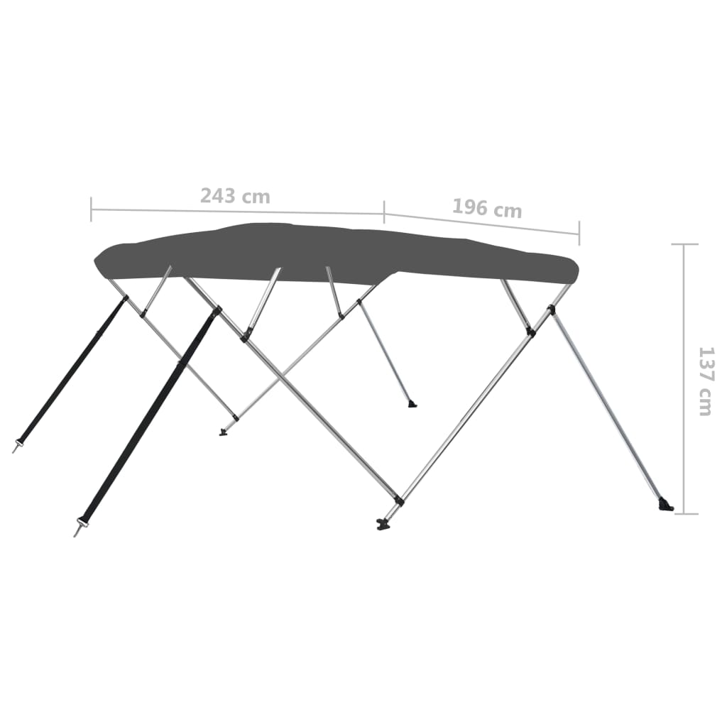 4-Bow Bimini Top 243X196X137 Cm