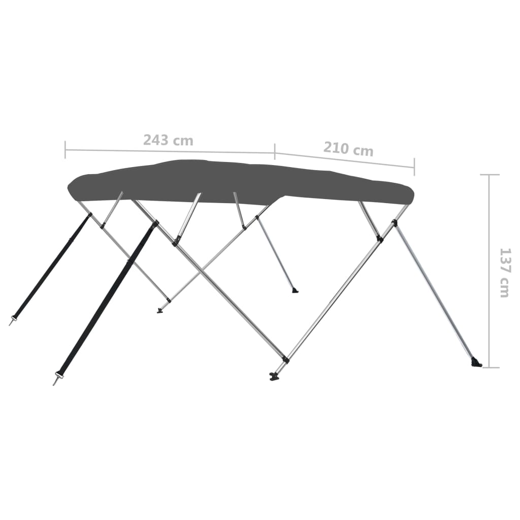 4-Bow Bimini Top 243X210X137 Cm