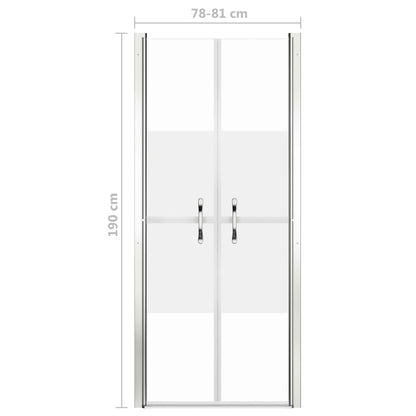 Duschtür Halbmatt Esg 81X190 Cm