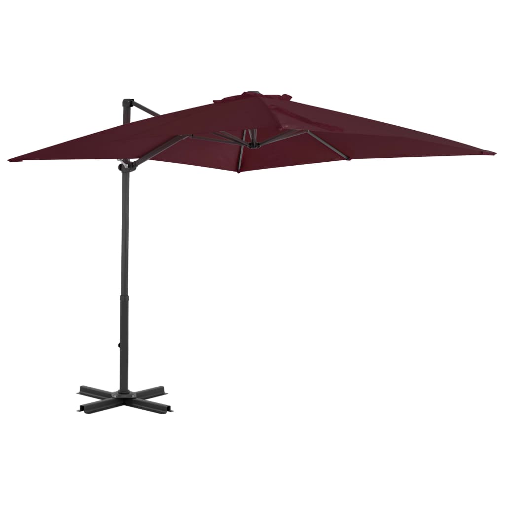 Ampelschirm Mit Aluminium-Mast 250X250 Cm Bordeaux