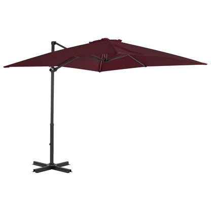 Ampelschirm Mit Aluminium-Mast 250X250 Cm Bordeaux