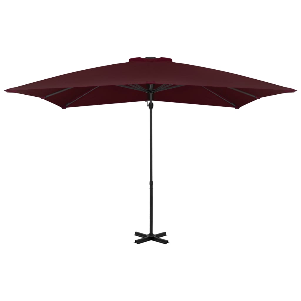 Ampelschirm Mit Aluminium-Mast 250X250 Cm Bordeaux