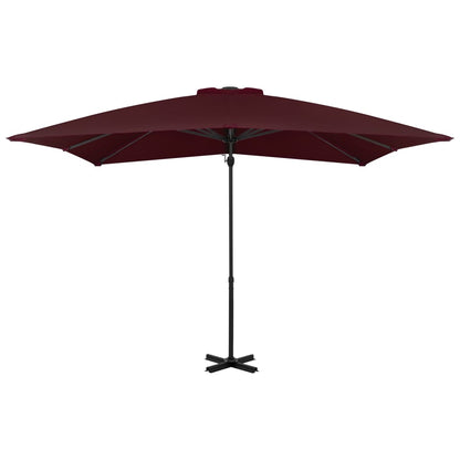 Ampelschirm Mit Aluminium-Mast 250X250 Cm Bordeaux