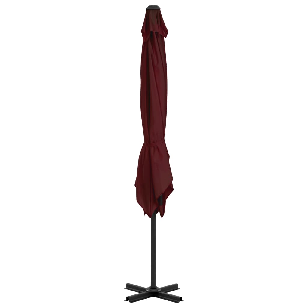 Ampelschirm Mit Aluminium-Mast 250X250 Cm Bordeaux