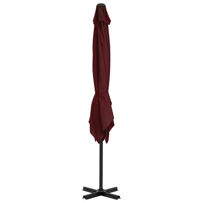 Ampelschirm Mit Aluminium-Mast 250X250 Cm Bordeaux