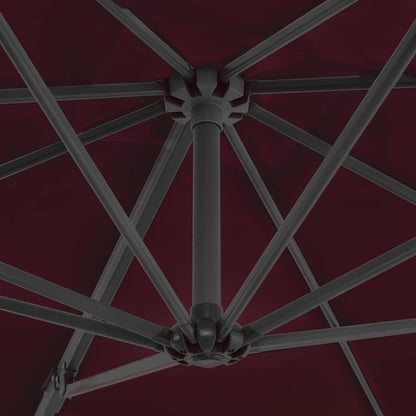 Ampelschirm Mit Aluminium-Mast 250X250 Cm Bordeaux