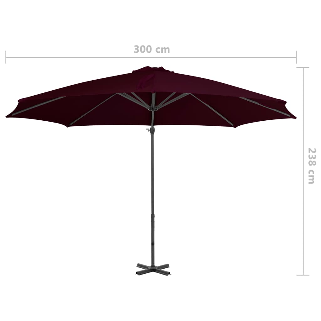 Ampelschirm Mit Aluminium-Mast 300 Cm