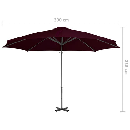 Ampelschirm Mit Aluminium-Mast 300 Cm