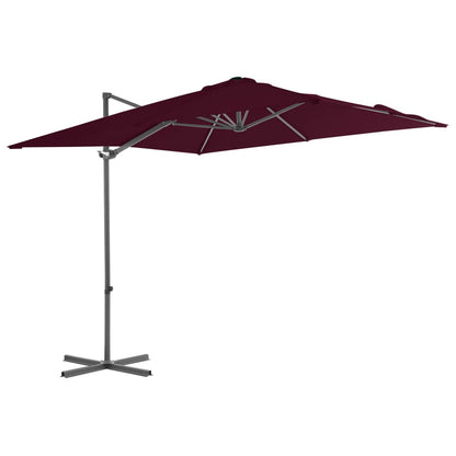 Ampelschirm Mit Stahl-Mast 250X250 Cm Bordeaux