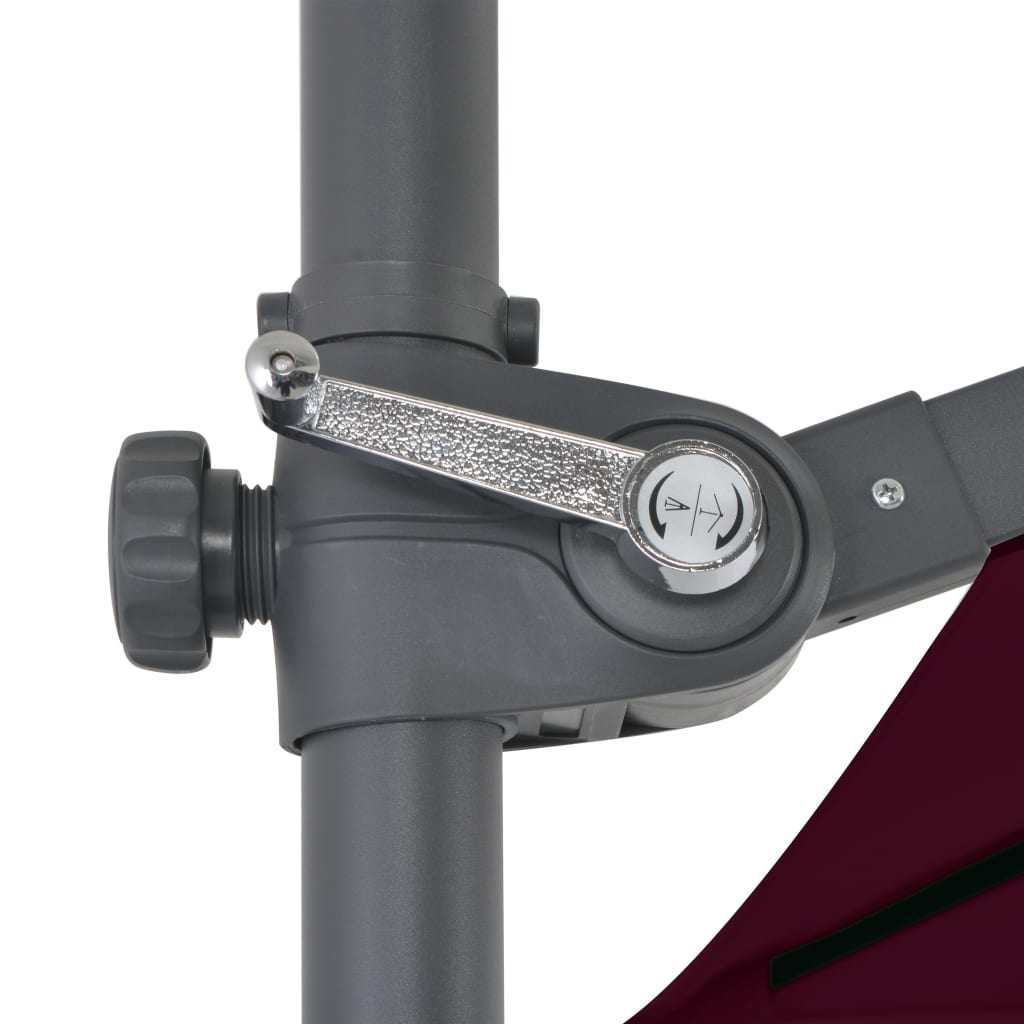 Ampelschirm Mit Stahl-Mast 250X250 Cm Bordeaux