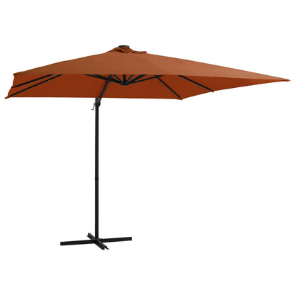 Ampelschirm Mit Led-Beleuchtung 250X250 Cm Terrakotta