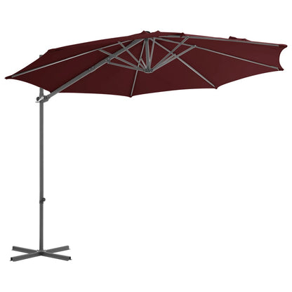 Ampelschirm Mit Stahl-Mast 300 Cm Bordeaux