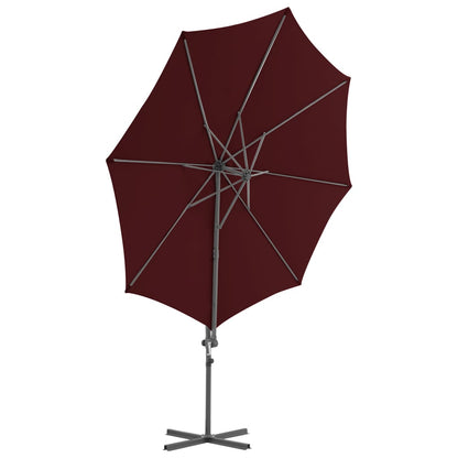 Ampelschirm Mit Stahl-Mast 300 Cm Bordeaux