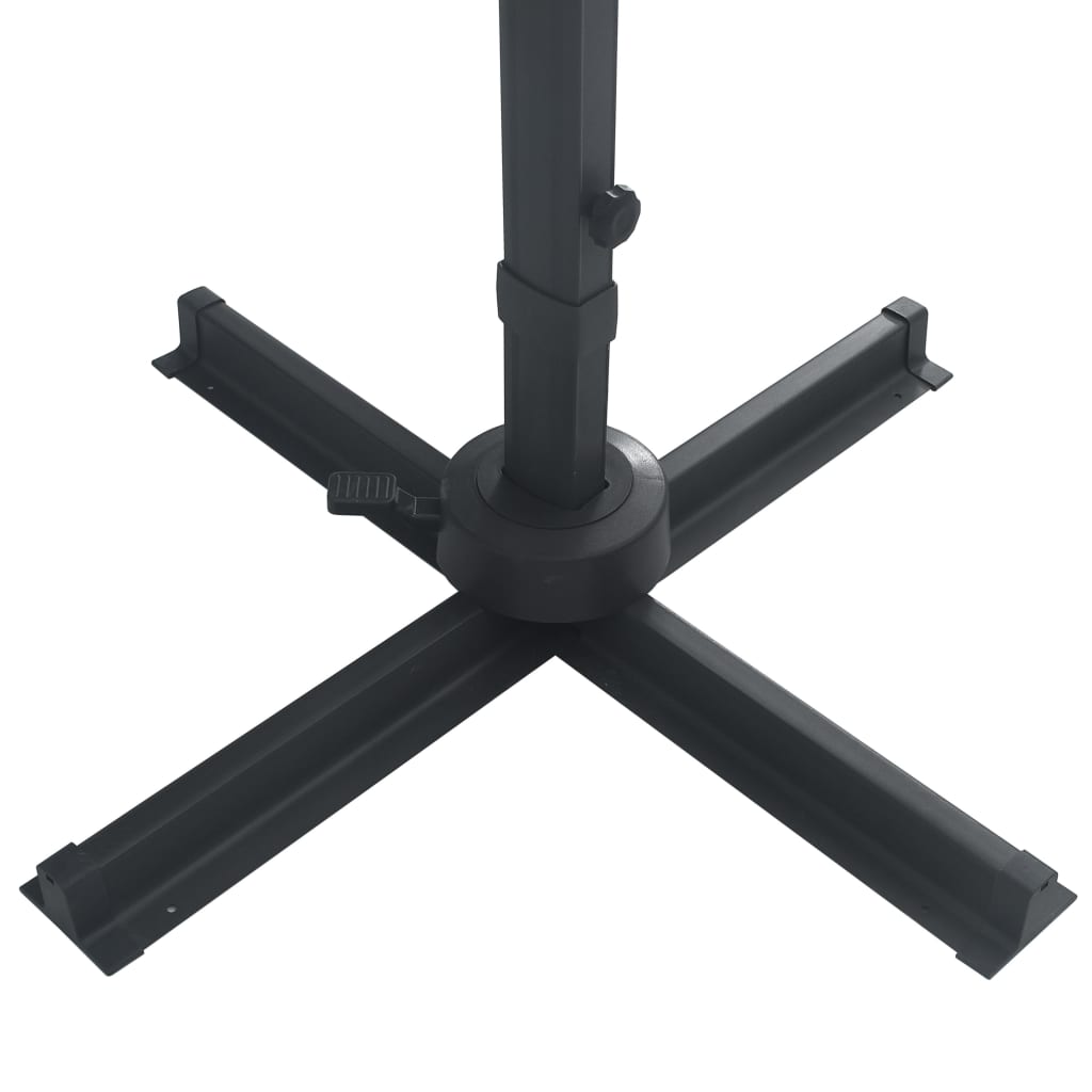 Ampelschirm Mit Led-Beleuchtung 400X300 Cm Bordeaux