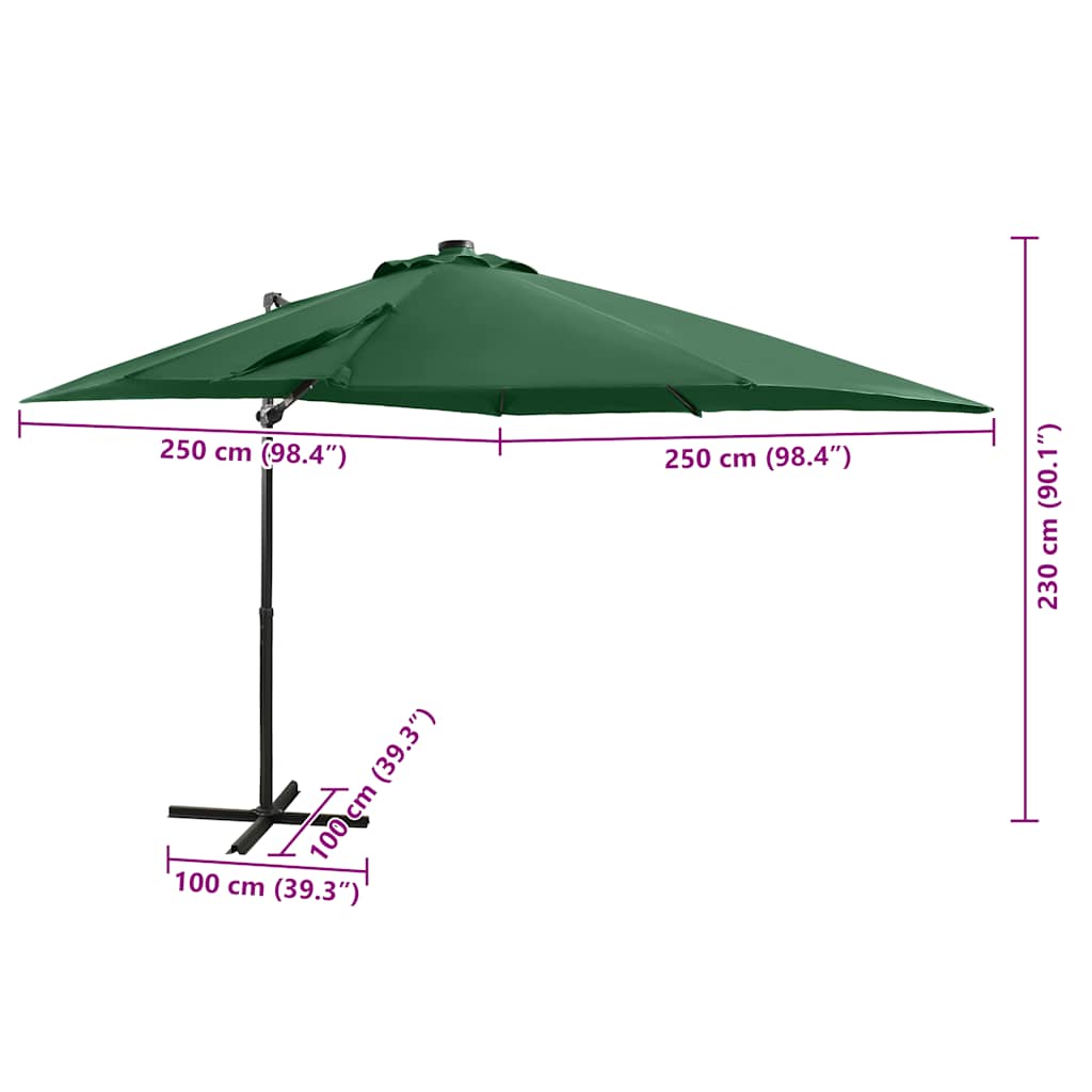 Ampelschirm Mit Led-Beleuchtung 250 Cm