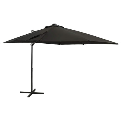 Ampelschirm Mit Led-Beleuchtung 250 Cm Schwarz