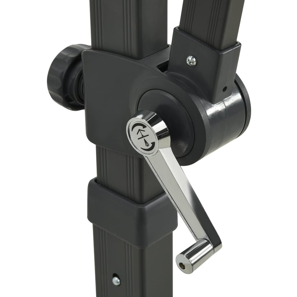 Ampelschirm Mit Led-Beleuchtung 250 Cm Schwarz