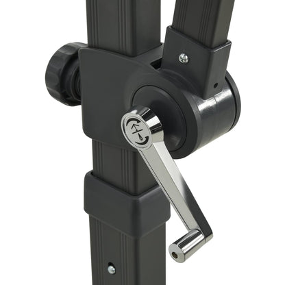 Ampelschirm Mit Led-Beleuchtung 250 Cm Schwarz