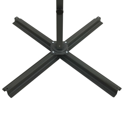 Ampelschirm Mit Led-Beleuchtung 250 Cm Schwarz