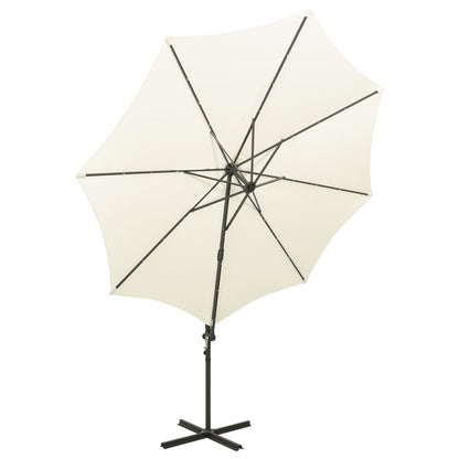 Ampelschirm Mit Led-Beleuchtung 300 Cm Sandweiß