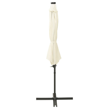 Ampelschirm Mit Led-Beleuchtung 300 Cm Sandweiß