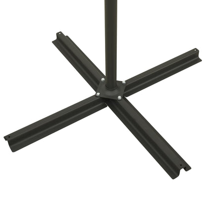 Ampelschirm Mit Led-Beleuchtung 300 Cm Schwarz