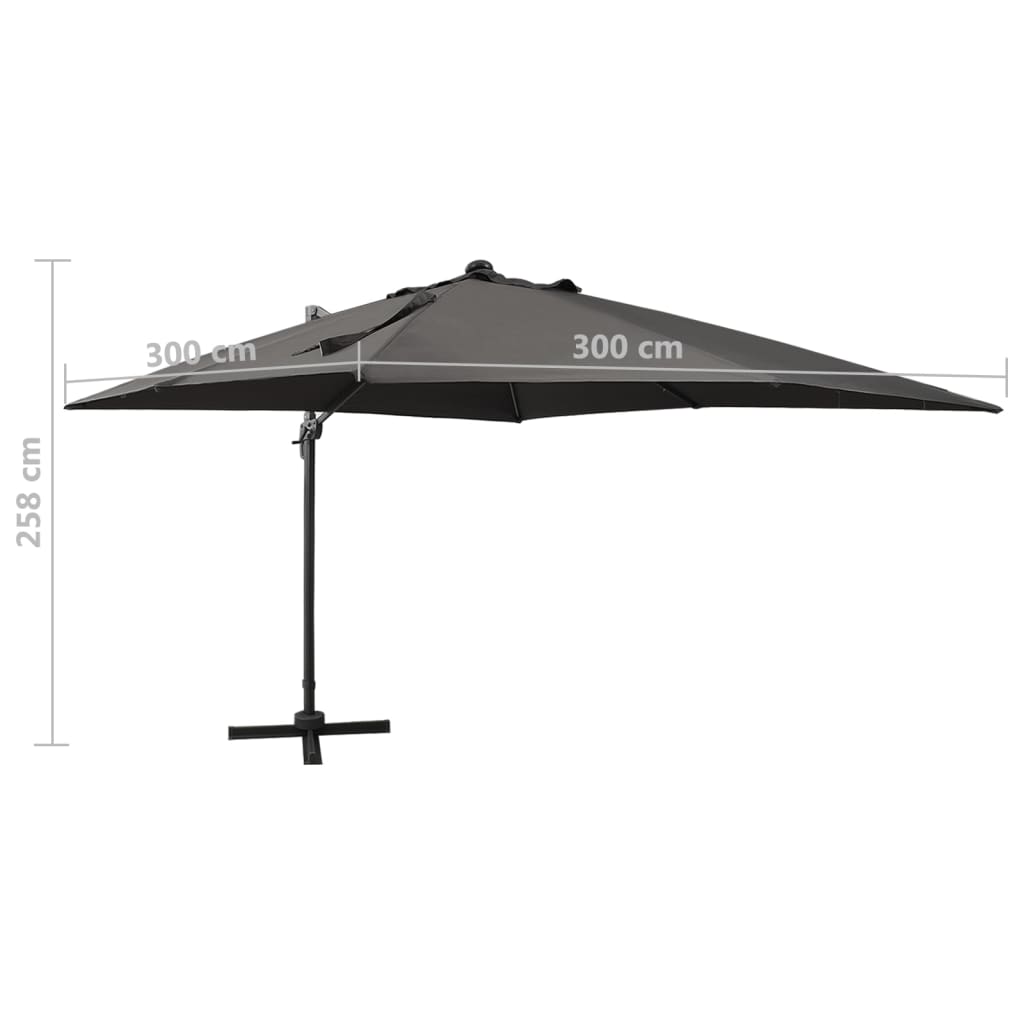 Ampelschirm Mit Led-Beleuchtung 300 Cm