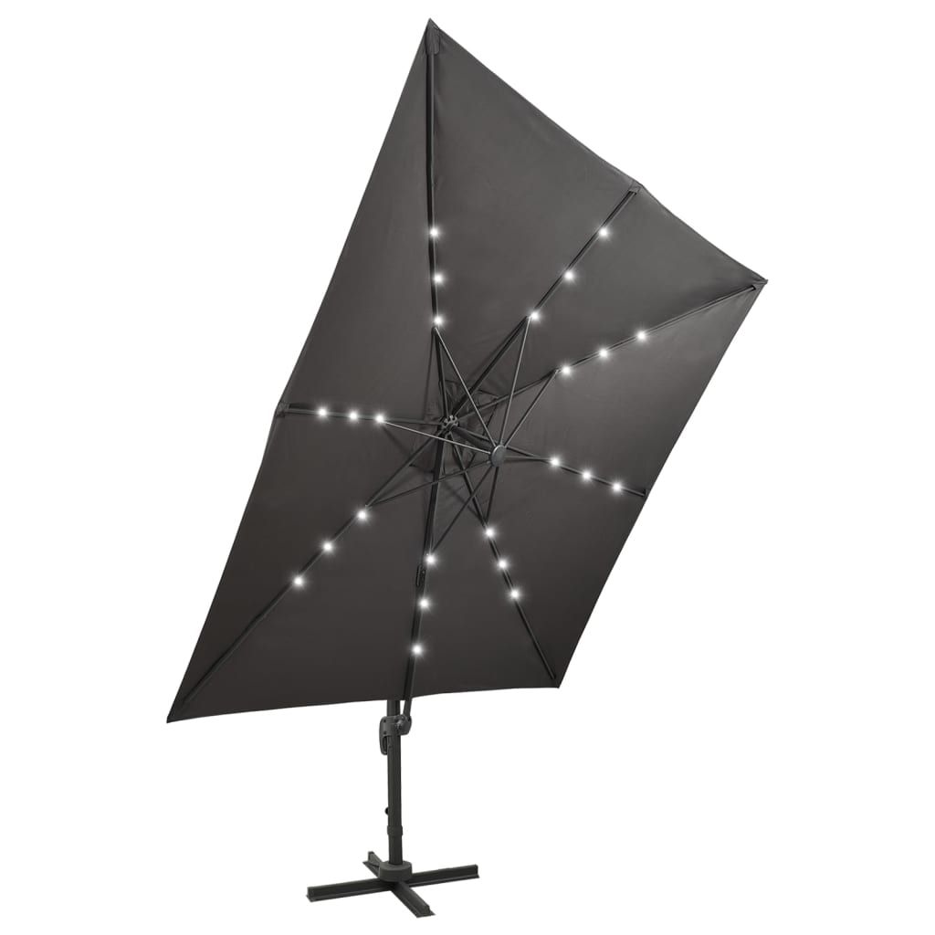 Ampelschirm Mit Led-Beleuchtung 300 Cm