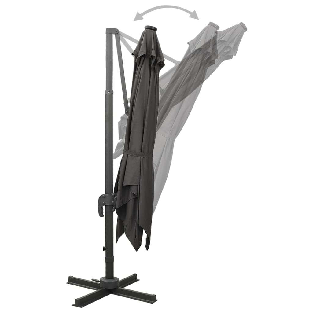 Ampelschirm Mit Led-Beleuchtung 300 Cm