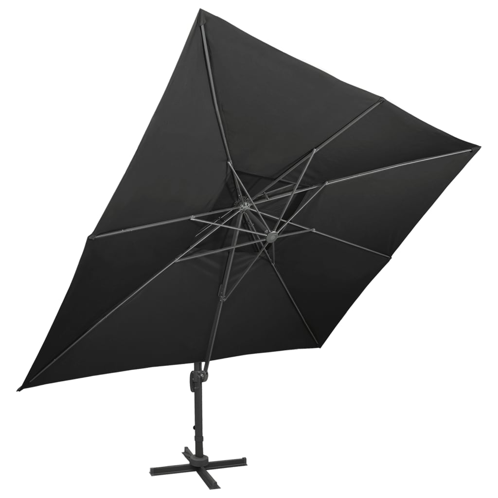 Ampelschirm Mit Doppeldach 400 X 300 Cm