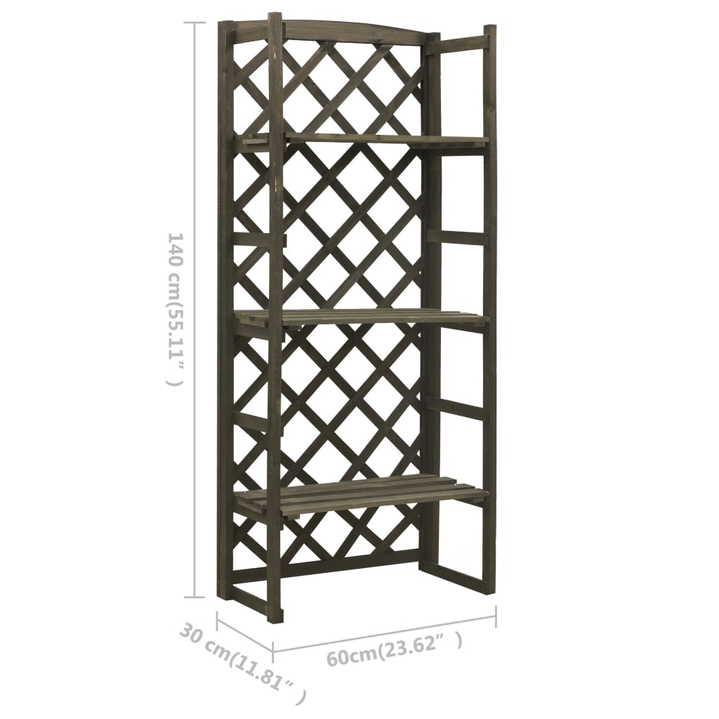 Regal-Rankgitter 60X30X140 Cm Massivholz Tanne