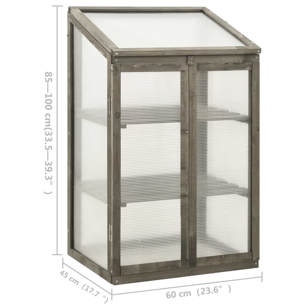 Gewächshaus 60X45X100 Cm Tannenholz