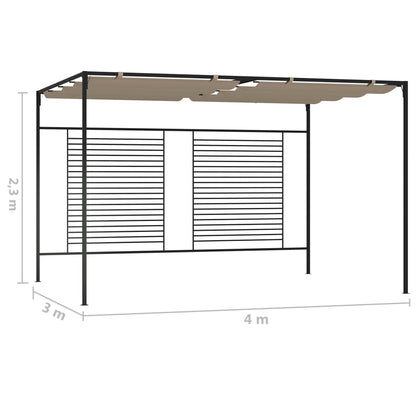 Pavillon Mit Ausziehbarem Dach 3X4X2,3 M 180 G/M²