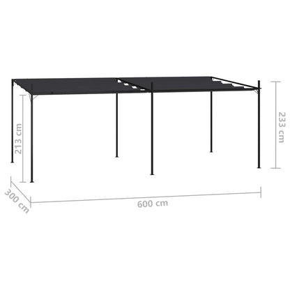 Pavillon Mit Ausziehbarem Dach 600X300X233 Cm