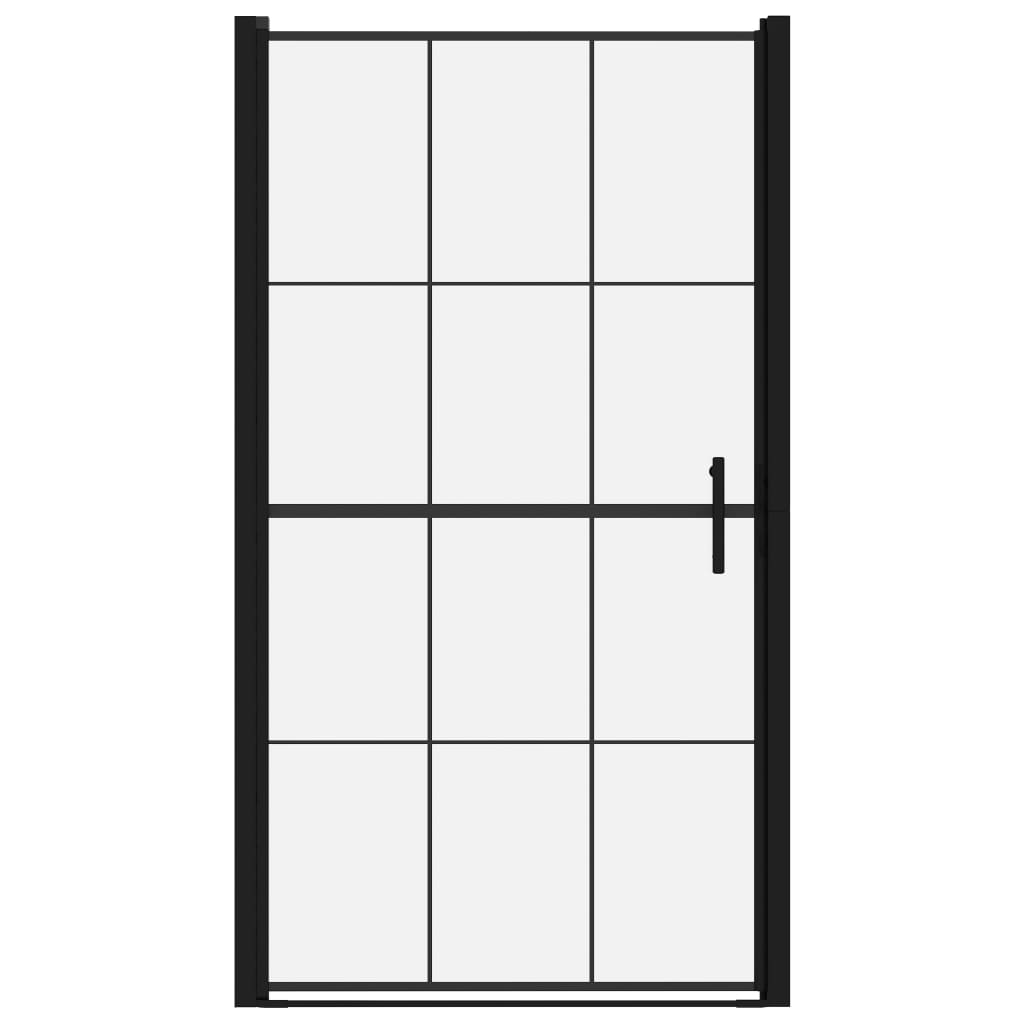 Duschtür Hartglas Schwarz