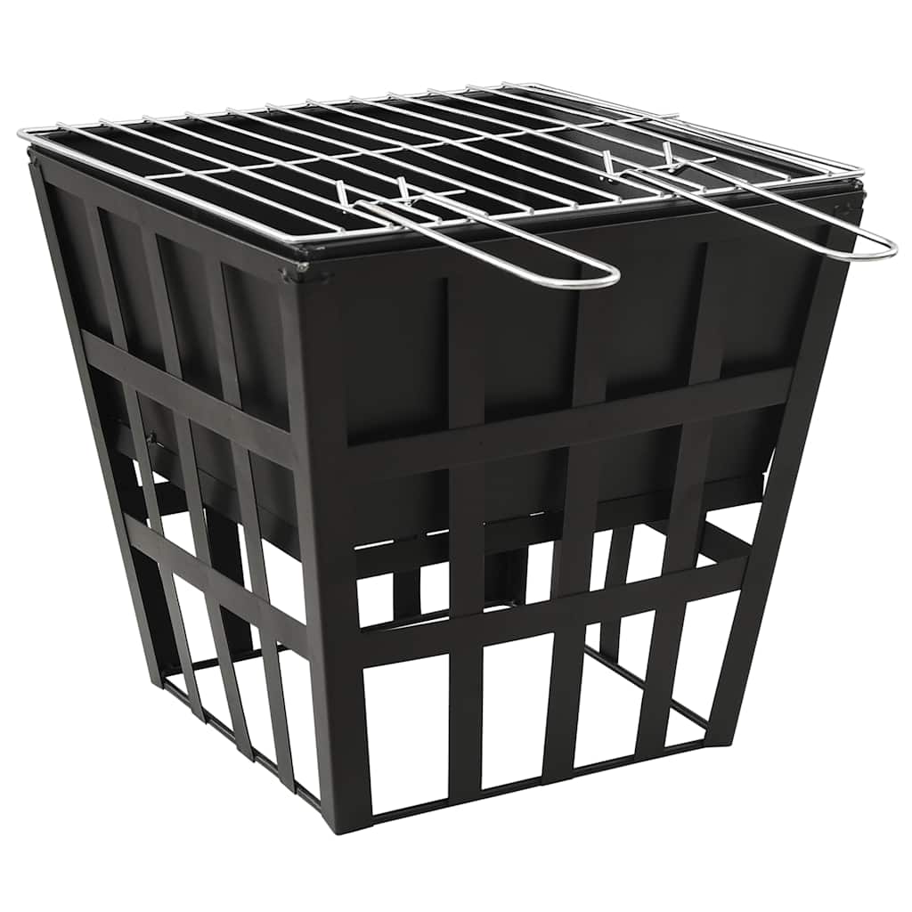 2-In-1 Feuerstelle Und Grill 34X34X48 Cm Stahl