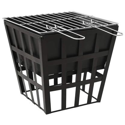 2-In-1 Feuerstelle Und Grill 34X34X48 Cm Stahl
