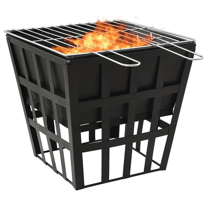 2-In-1 Feuerstelle Und Grill 34X34X48 Cm Stahl
