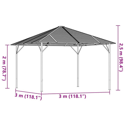 Pavillon Mit Dach Anthrazit
