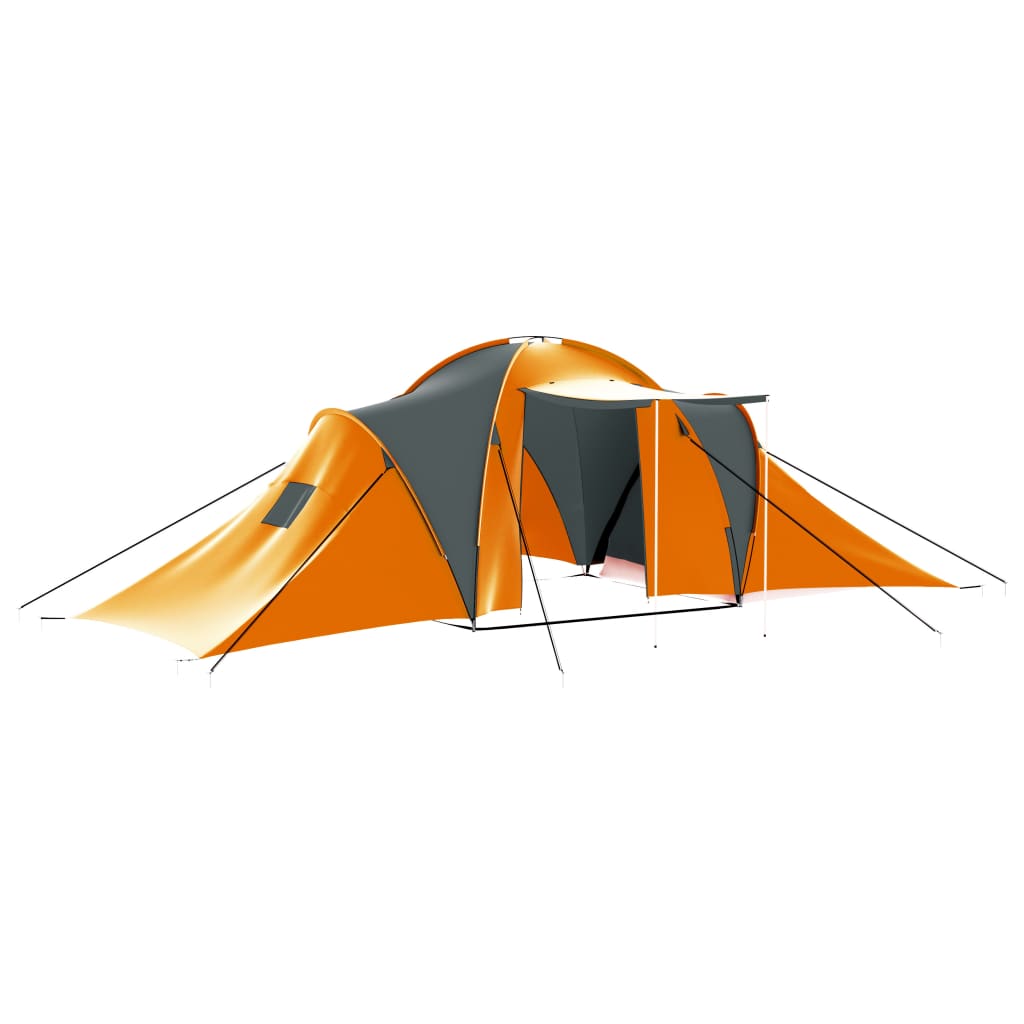 Campingzelt 9 Personen Stoff Blau/Grün