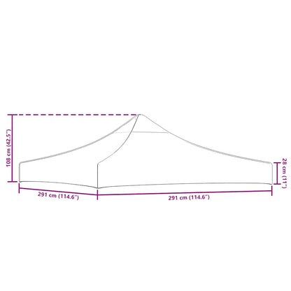 Partyzelt-Dach 3X3 M 270 G/M²