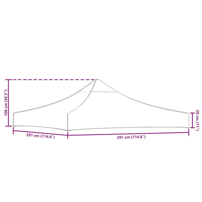 Partyzelt-Dach 3X3 M 270 G/M²