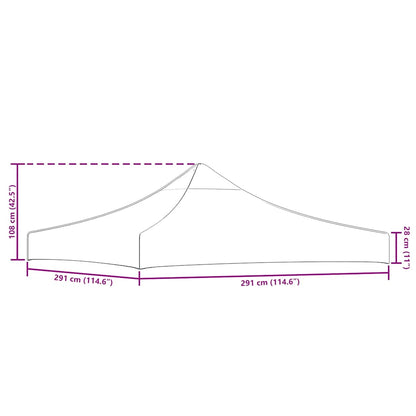 Partyzelt-Dach 3X3 M 270 G/M²