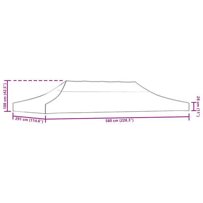 Partyzelt-Dach 6X3 M 270 G/M²