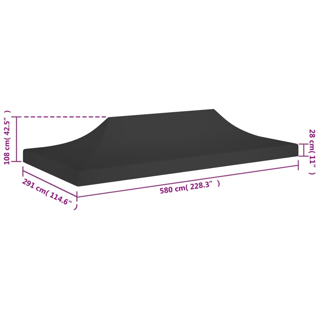 Partyzelt-Dach 6X3 M 270 G/M²