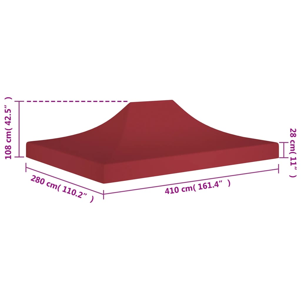 Partyzelt-Dach 4X3 M 270 G/M²