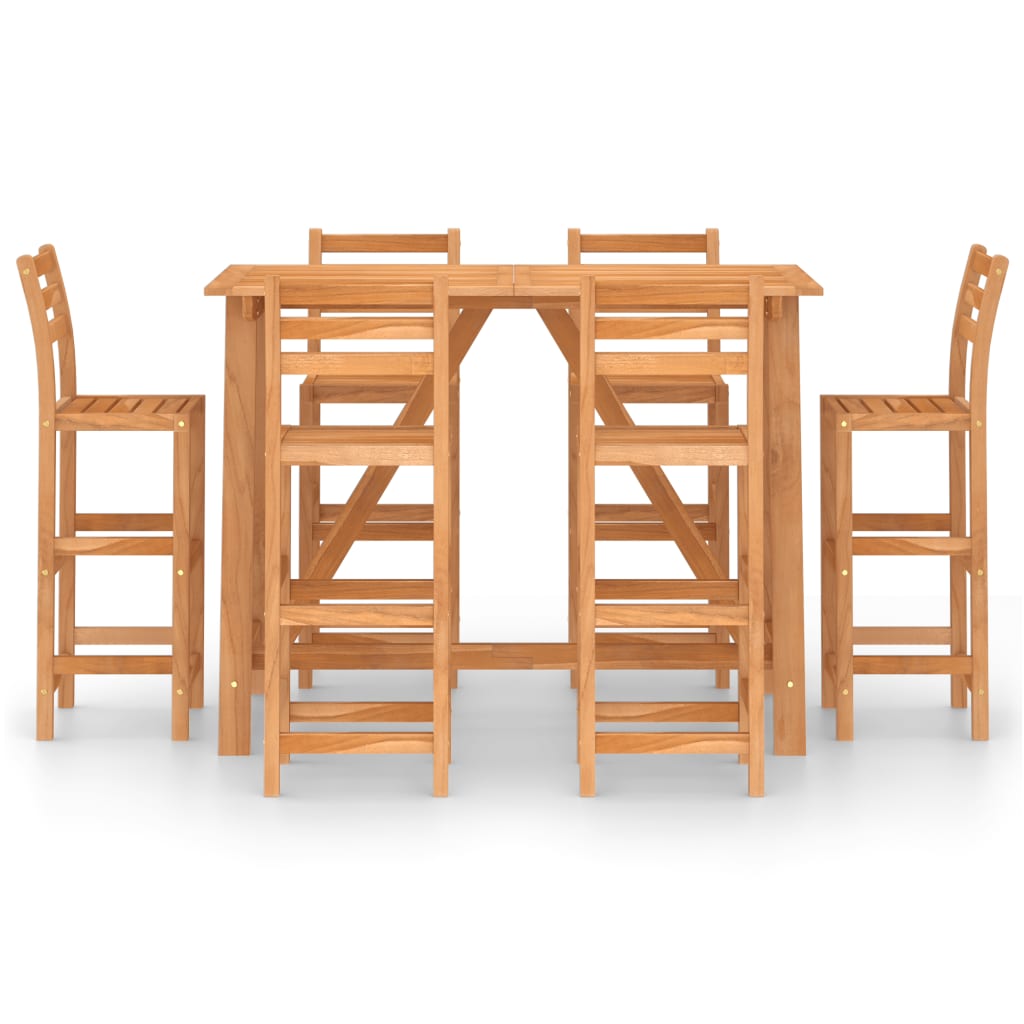 7-Tlg. Gartenbar-Set Massivholz Akazie