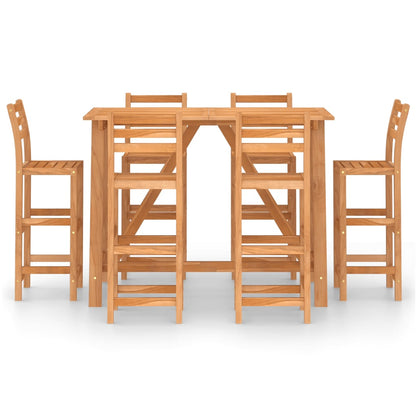 7-Tlg. Gartenbar-Set Massivholz Akazie