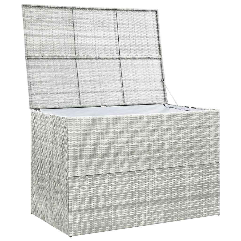 Garden-Auflagenbox Hellgrau Poly Rattan