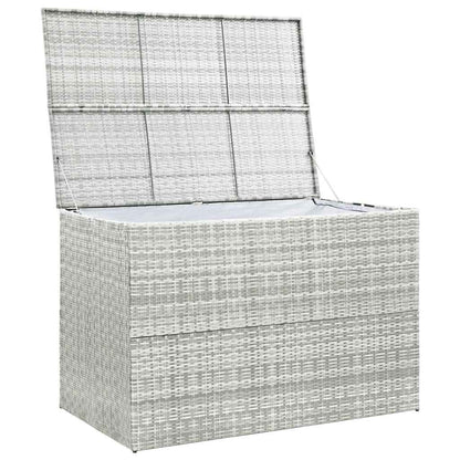 Garden-Auflagenbox Hellgrau Poly Rattan